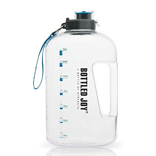 2.2L BPA-Free 75oz Giant Water Bottle with Motivational Time Marker Reminder - Leak-Proof Hydration for Camping, Sports, Exercises and Outdoor Activities.