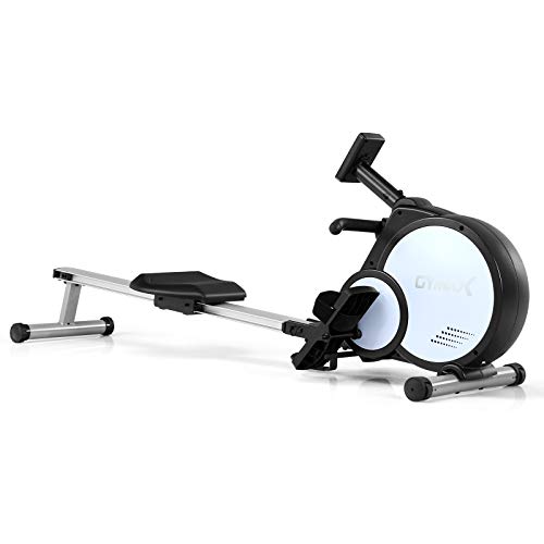 GYMAX Magnetic Rowing Machine, 16-Level Resistance Adjustable