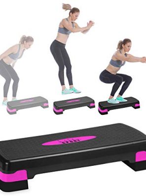 Adjustable Workout Fitness Stepper Exercise Platform with Risers