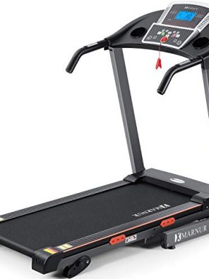 MARNUR Electric Treadmill Foldable 17" Wide Running Machine