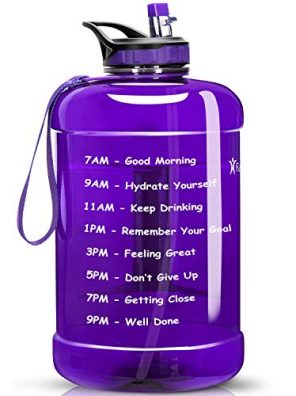 Favofit 1 Gallon Water Bottle with Time Marker