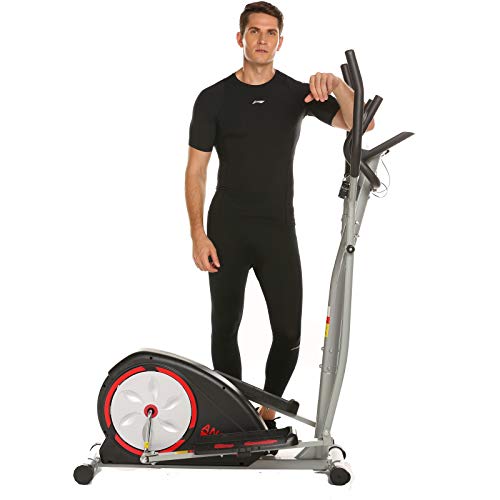 Elliptical Trainer with LCD Display and Heart Rate Sensor
