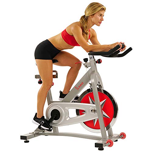 Sunny Health, Fitness Spin Bike Workout Machine Stationary Bike