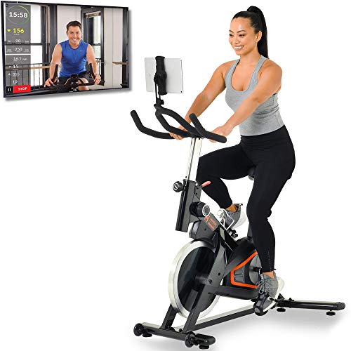Indoor Cycling Exercise Bike with MyCloudFitness App and Phone
