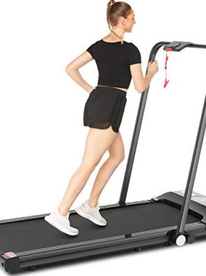 SYTIRY 2-in-1 Foldable Treadmill with LED Screen