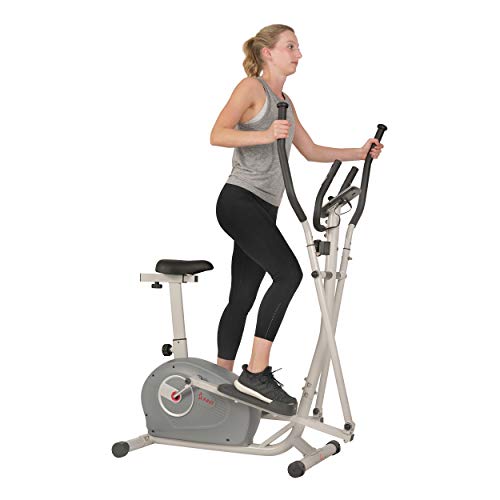 Sunny Health , Fitness 2 in 1 Magnetic Elliptical Upright Bike
