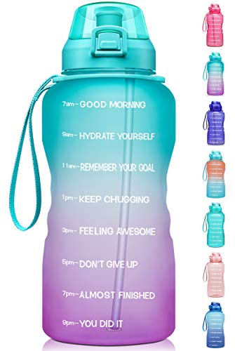 Fidus Large 1 Gallon/128oz Motivational Water Bottle
