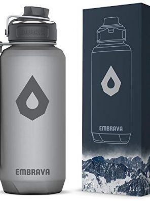 Embrava 40oz Water Bottle - Large with Travel Carry Ring