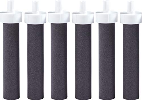 Brita Water Bottle Replacement Filters, 6 Count, Black