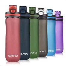Sports 20 oz BPA-Free Non-Toxic Tritan Plastic Water Bottle with Leak-Proof Flip Top Lid for Gym, Yoga, Fitness, Camping - Available in Purple.