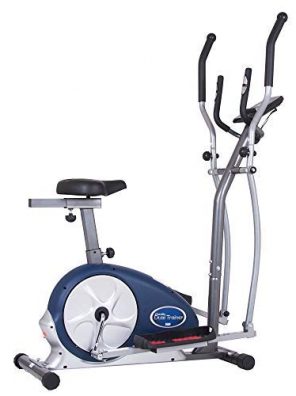 Body Champ 2-in-1 Upright Exercise Bike and Elliptical Trainer