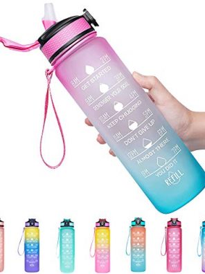 Giotto 32oz Large Leakproof BPA Free Drinking Water Bottle