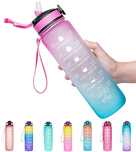 Giotto 32oz Large Leakproof BPA Free Drinking Water Bottle