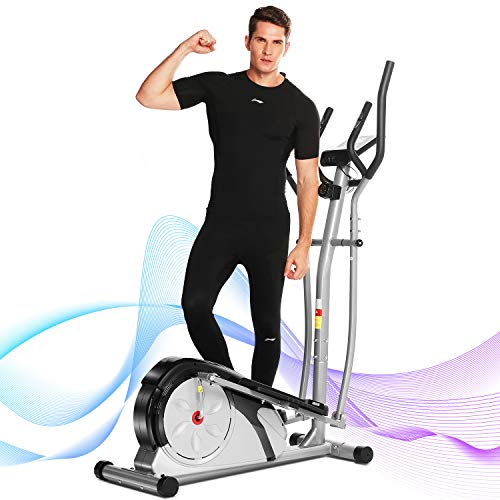FUNMILY Elliptical Machine with LCD Display for Home