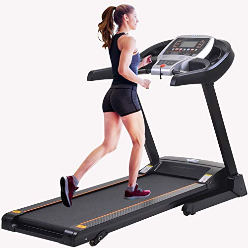 Fitness Electric Treadmill with Incline, Bluetooth Speaker