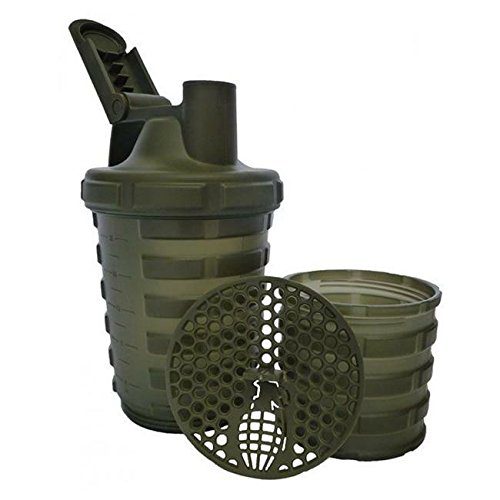 Grenade Shaker Bottle | Protein Cup with Storage Compartment