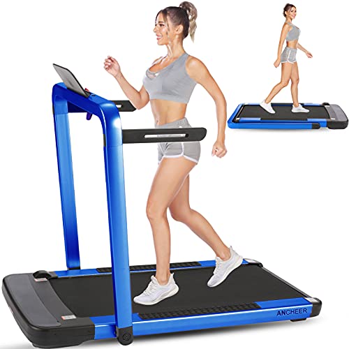 2 in 1 Folding Treadmill with Remote Control &  App