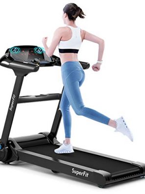 Portable Folding Treadmill Jogging Machine with Bluetooth Speaker