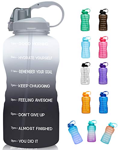 Giotto Large 1 Gallon/128oz (When Full) Motivational Water Bottle