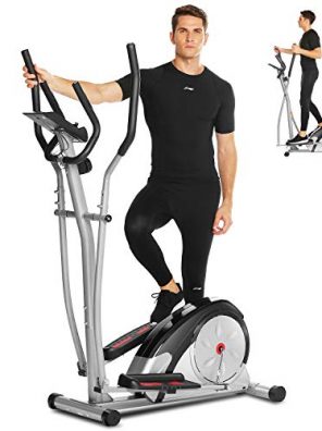 Elliptical Training with Pulse Rate Grips and LCD Monitor