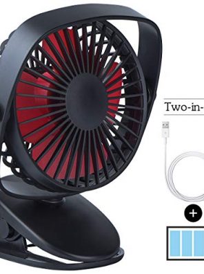 Accering 5" Flexible Clip On Fan Rechargeable Battery Operated
