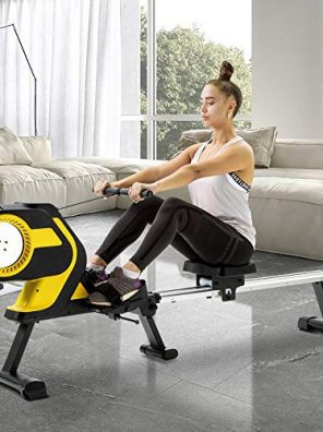 Magnetic Rowing Machine for Home Use with LCD Monitor