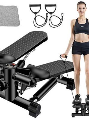 Mini Stepper Fitness Machine with Resistance Bands