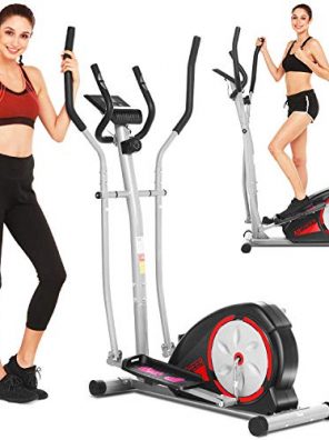 ANCHEER Elliptical Machine with LCD Display
