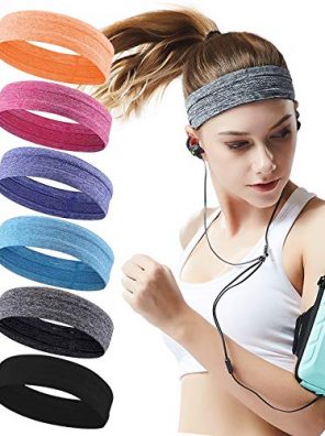 QiShang 6Pack Workout Sport Headbands for Women