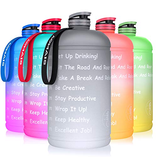AOMAIS Gallon Water Bottle with Motivational Time Marker