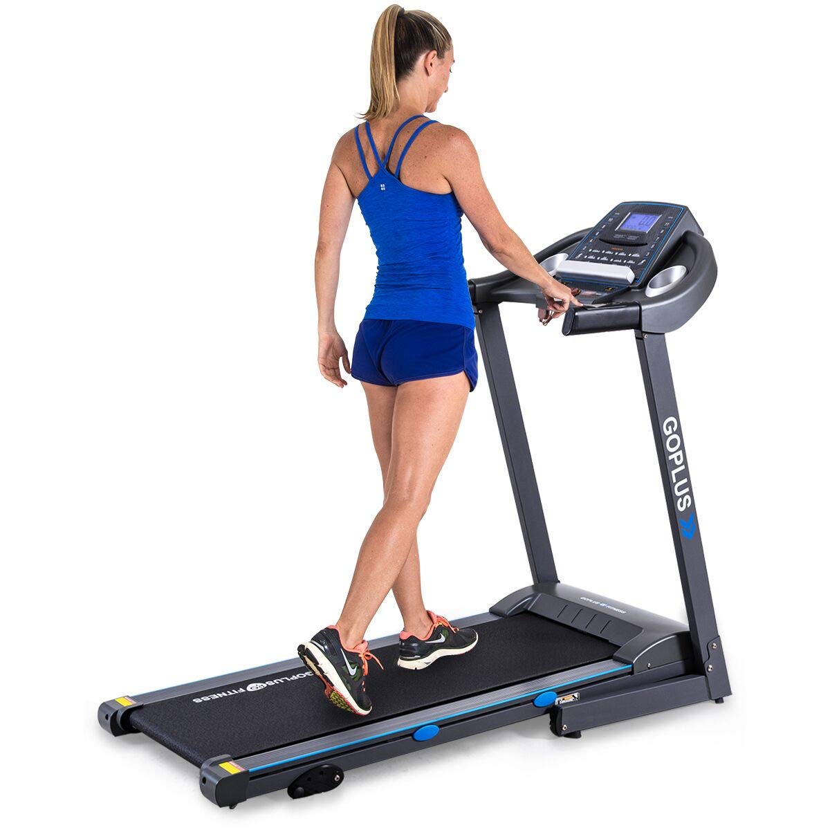 Goplus 2.25HP Electric Folding Treadmill with Incline