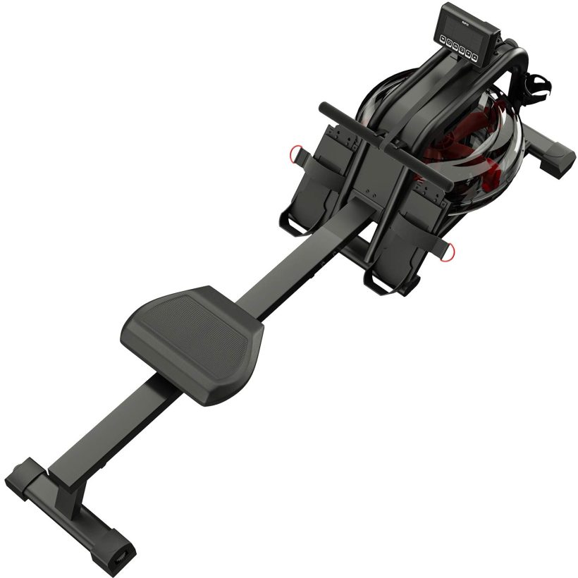 RIF6 Water Rowing Machine, Solid and Silent Rail with Digital Monitor
