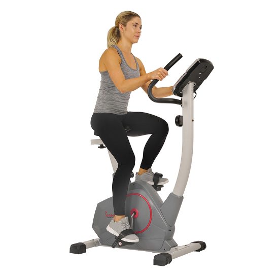 Sunny Health & Fitness Stationary Upright Exercise Bike with Performance Monitor