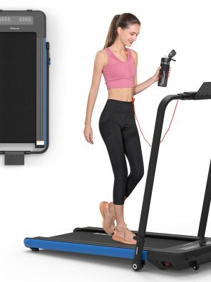 BiFanuo 2 in 1 Folding Treadmill, Smart Walking Running Machine