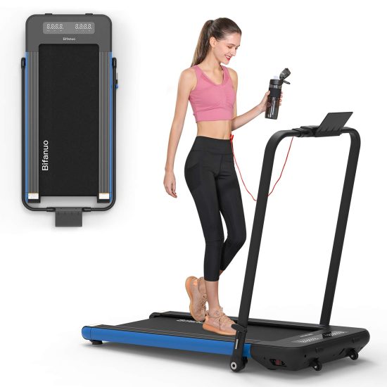 BiFanuo 2 in 1 Folding Treadmill, Smart Walking Running Machine