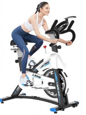 Indoor Exercise Bike with Comfortable Seat Cushion