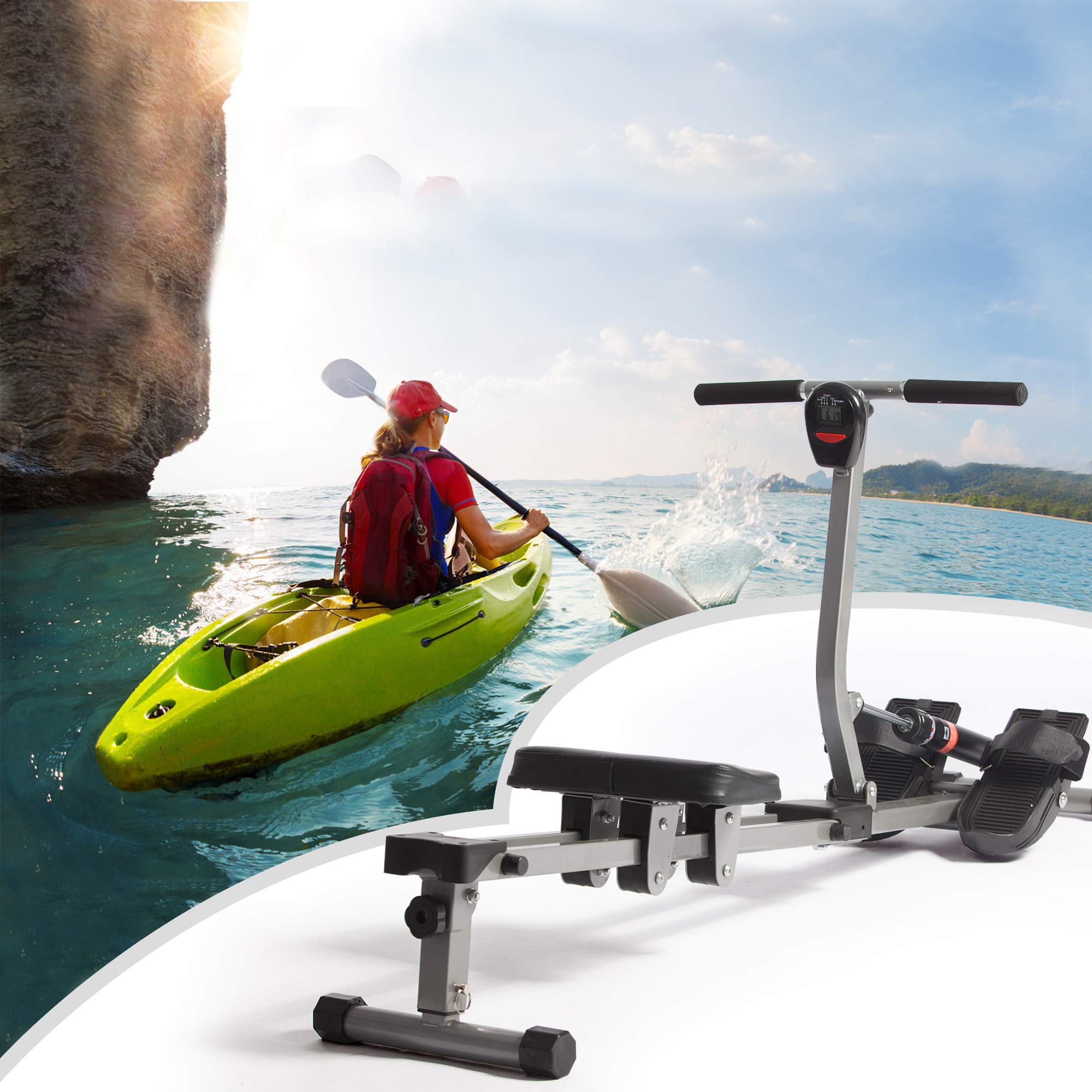 Livebest Hydraulic Rowing Machine Full Body Exercise Power