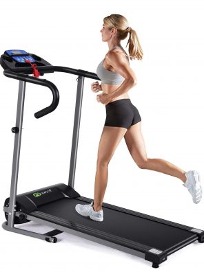 Electric Folding Treadmill with Heart Rate Sensor