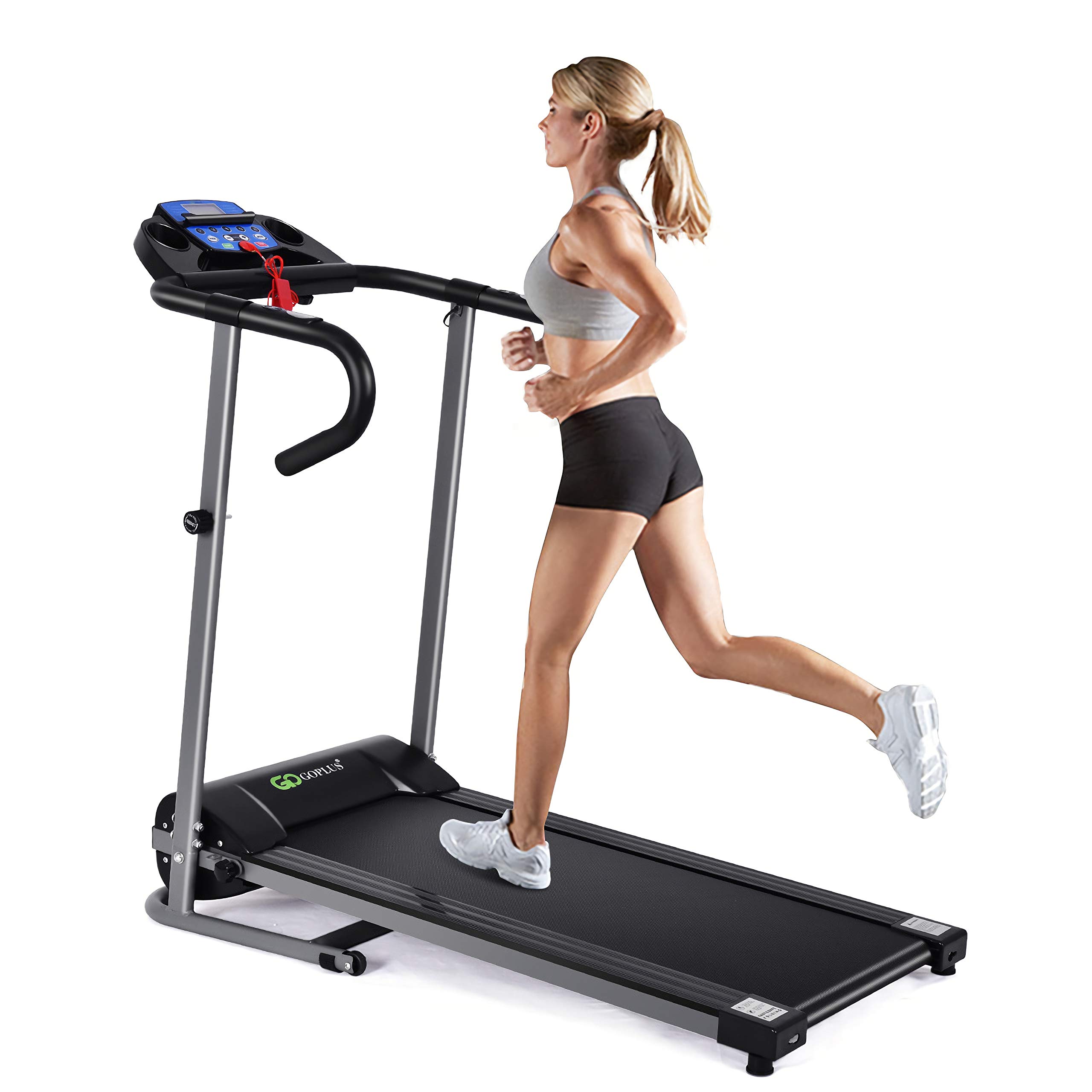 Electric Folding Treadmill with Heart Rate Sensor