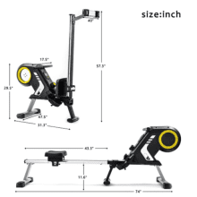 Adjustable Resistance Rowing Machine Foldable